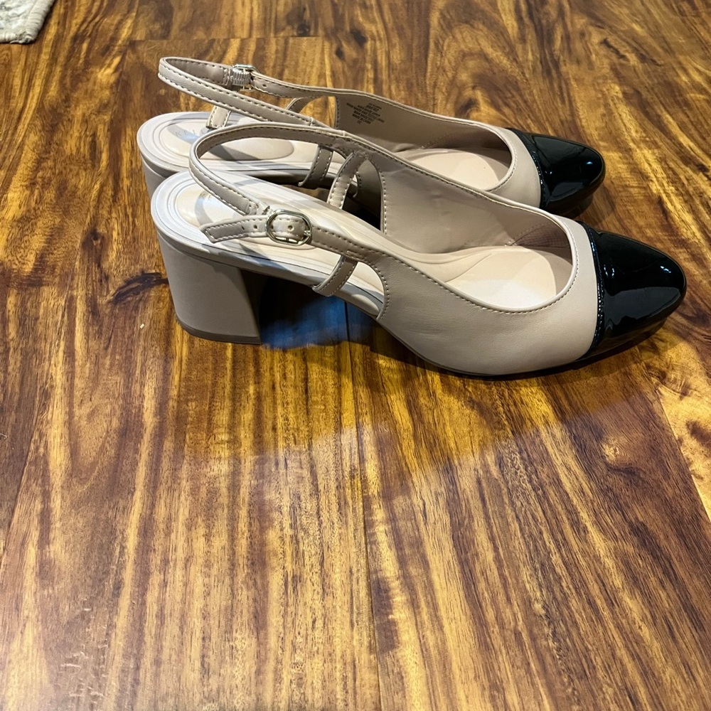 Kelly and Katie block heels